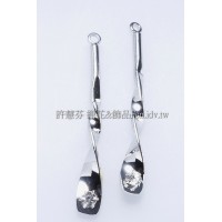 晶鑽銀彩麻花-連接配件正白