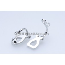 玲瓏簡易耳夾代白-5x13mm-1包-5對