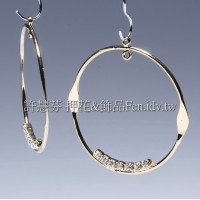 鑲鑽氣質美人-連接墜飾14K