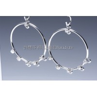 鑲鑽圓形-連接配件正白小