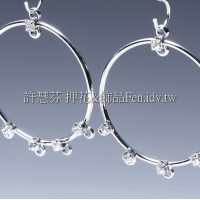 鑲鑽圓形-連接配件正白大