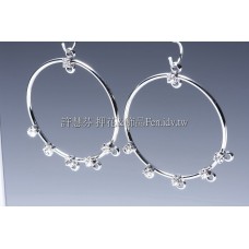 鑲鑽圓形-連接配件正白大