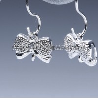 立體壓紋水鑽蝴蝶結-雙向連接配件正白