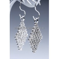 菱形水鑽-連接墜飾正白