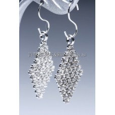 菱形水鑽-連接墜飾正白