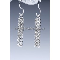 長柱形水鑽-連接墜飾正白