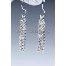 長柱形水鑽-連接墜飾正白