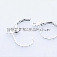 法式圓弧形耳夾代白-15x10mm-5對