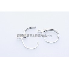 法式圓弧形耳夾代白-15x10mm-5對