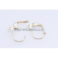 法式方圓耳夾-9.5x16mm-5對