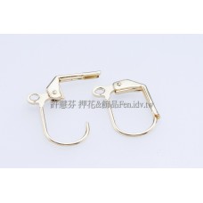 法式方圓耳夾-9.5x16mm-5對