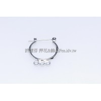 三洞連接耳環-20mm-2對