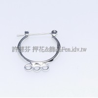 三洞連接耳環-20mm-2對