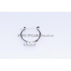 三洞連接耳環-20mm-2對