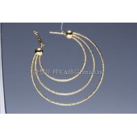 噴沙圓形耳環-50mm-1對