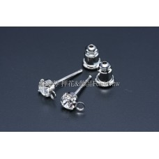 晶鑽耳針加葫蘆後束-4mm*15mm-3對