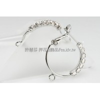 10星水鑽圓形耳針代白