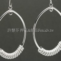 蛋形鎖編耳環配件代白
