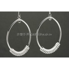 蛋形鎖編耳環配件代白