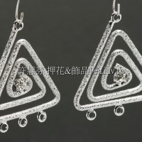 三角霧光耳環配件代白-27*28.5MM -2個
