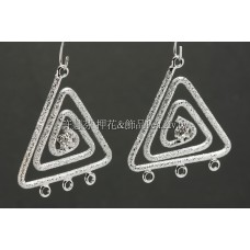 三角霧光耳環配件代白-27*28.5MM -2個