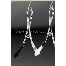 人字形耳環配件-41*26mm-2個