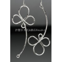 圓花瓣搖曳耳環配件代白