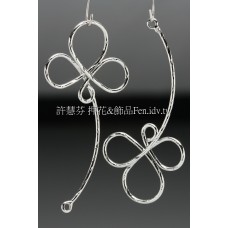 圓花瓣搖曳耳環配件代白