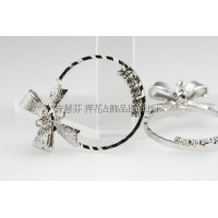 圓形蝴蝶結耳環配件代白