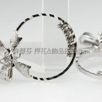 圓形蝴蝶結耳環配件代白