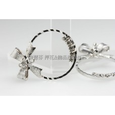 圓形蝴蝶結耳環配件代白