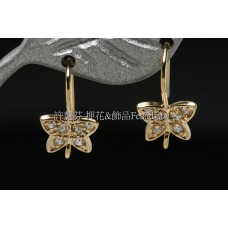 水鑽蝴蝶亮麗耳針-8*15mm2個