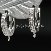 水鑽圓形華麗耳針-16*14mm-2個