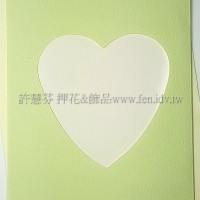 日本進口紙卡片組(心型)_淡鮮綠色