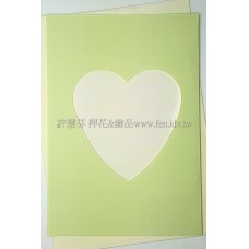 日本進口紙卡片組(心型)_淡鮮綠色