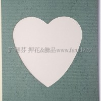 日本進口紙卡片組(心型)_灰橄欖綠色