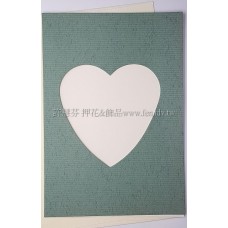 日本進口紙卡片組(心型)_灰橄欖綠色