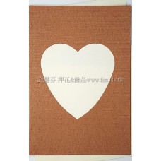 日本進口紙卡片組(心型)_咖啡色