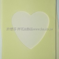 日本進口紙卡片組(心型)_淡黃色