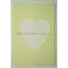 日本進口紙卡片組(心型)_淡黃色