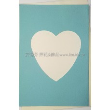 日本進口紙卡片組(心型)_天藍色