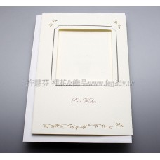 英國進口紙彩繪3折卡(方,米色)