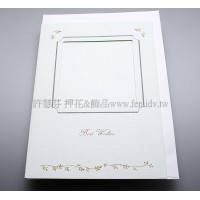 英國進口紙彩繪3折卡(方,淡藍色)