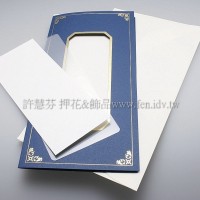 日本進口紙燙金卡片組(中式)_藍色