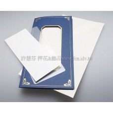 日本進口紙燙金卡片組(中式)_藍色