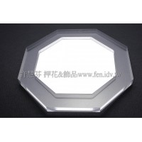 多功能時鐘,桌墊_白色八角