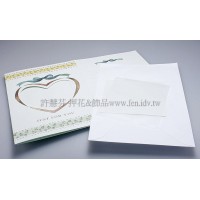 英國進口紙彩繪相框4折卡(淡藍色,心型)