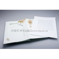 英國進口紙彩繪相框4折卡(淡藍色,方)
