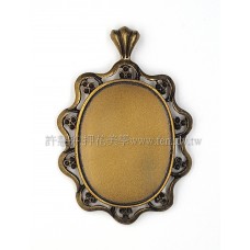 青古色橢圓形墜飾65*45mm-2個