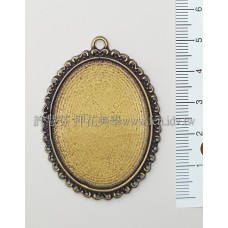 青古色橢圓形墜飾50*35mm-2個